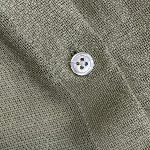 Reiss Ellis Oversized Button-Down Shirt • Size 0 • Khaki Green • Long Sleeve - Picture 3 of 12